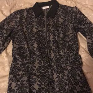 Black paisley shirt